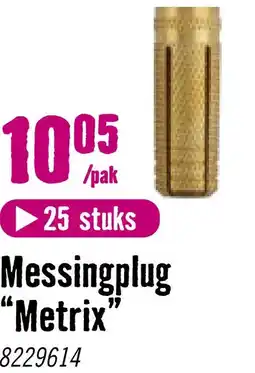 Hornbach TOX Messing spreidplug Metrix M8x28, 25 stuks aanbieding