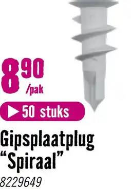 Hornbach TOX Gipskartonplug GDK Spiral GDK32+S, 50 stuks aanbieding