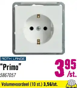 Hornbach ROTH LANGE Primo Stopcontact 1-voudig RA signaal wit aanbieding