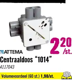 Hornbach ATTEMA Centraaldoos 1014 ongelijk met deksel 16 mm grijs aanbieding