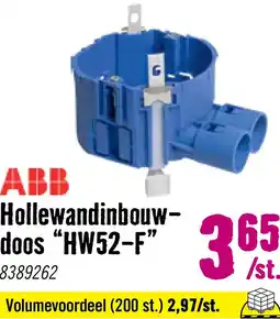 Hornbach ABB Inbouwdoos hollewand HW52-F 16/19/20 mm blauw aanbieding