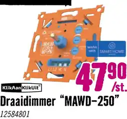 Hornbach KLIKAANKLIKUIT® Matter dimmer MAWD-250 aanbieding