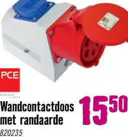 Hornbach PCE CEE Wandcontactdoos met randaarde 16A aanbieding