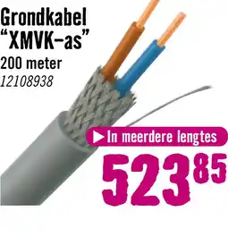 Hornbach Grondkabel XMVK-as 2x2,5 mm² grijs, 200 meter aanbieding