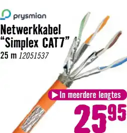 Hornbach PRYSMIAN Netwerkkabel simplex CAT7 DCA S/FTP, 25 meter aanbieding