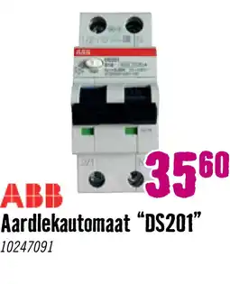 Hornbach ABB Aardlekautomaat DS201 B-kar1-polig + nul 16A 30 mA B16 aanbieding