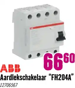Hornbach ABB Aardlekschakelaar FH204 A-40/0,03 4-polig 40A 30mA aanbieding