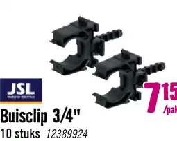 Hornbach JSL Buisclip euro 19-20 mm 3/4 buis zwart 10 st. aanbieding