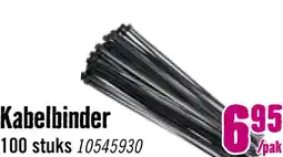Hornbach Kabelbinder 300x4,8 mm zwart, 100 stuks aanbieding