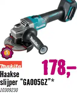 Hornbach MAKITA Accu haakse slijper elektrische rem XGT GA005GZ (excl. accu en lader) aanbieding