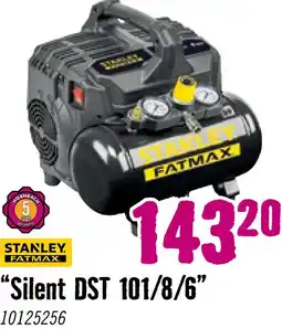 Hornbach STANLEY FATMAX Compressor Silent DST 101/8/6 aanbieding