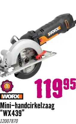 Hornbach WORX Mini handcirkelzaag Worxsaw XL WX439 aanbieding