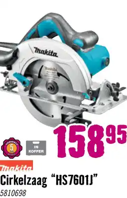 Hornbach MAKITA Handcirkelzaag HS7601J aanbieding