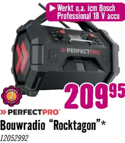Hornbach PERFECTPRO Bouwradio Rocktagon aanbieding