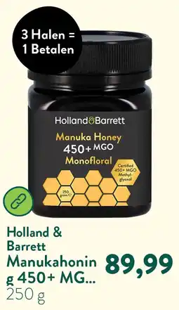 Holland & Barrett Manukahoning 450+ MGO Monofloraal aanbieding