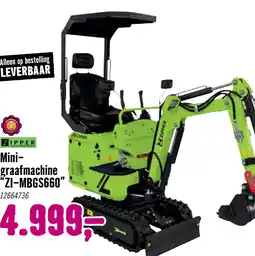 Hornbach ZIPPER Mini graafmachine ZI-MBGS660 aanbieding