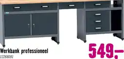 Hornbach KÜPPER Werkbank 240x84x60 cm antraciet-grijs (2 deuren, 6 laden) aanbieding