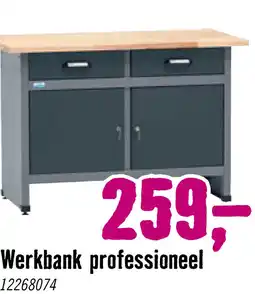 Hornbach KÜPPER Werkbank 120x84x60 cm antraciet-grijs (2 deuren, 2 laden) aanbieding