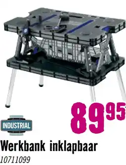Hornbach INDUSTRIAL Multifunctionele werkbank 5-in-1 inklapbaar aanbieding