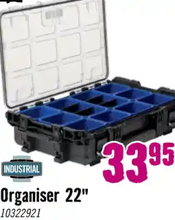 Hornbach INDUSTRIAL Organizer 22 zwart-transparant aanbieding