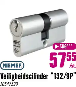 Hornbach NEMEF Veiligheidscilinder 132/9P met patent SKG*** 30-30 mm aanbieding