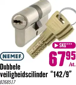 Hornbach NEMEF Dubbele veiligheidscilinder 142/9 30-30 aanbieding