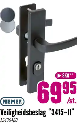 Hornbach NEMEF Veiligheidsbeslag 3417-2 recht langschild kruk/kruk PC72 aanbieding