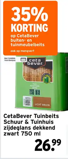 GAMMA CetaBever Tuinbeits Schuur & Tuinhuis zijdeglans dekkend aanbieding