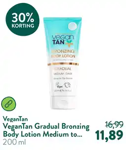 Holland & Barrett VeganTan Gradual Bronzing Body Lotion Medium to Dark aanbieding
