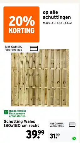 GAMMA Schutting Wales aanbieding