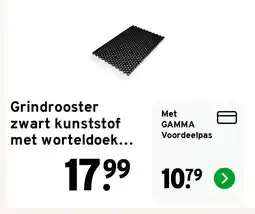 GAMMA Grindrooster zwart kunststof met worteldoek 120 x 79 cm dikte 3 cm aanbieding
