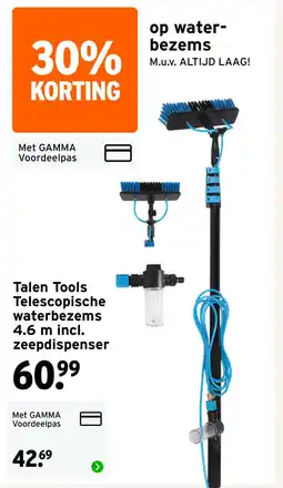 GAMMA Talen Tools Telescopische waterbezems aanbieding