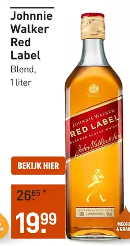 Gall & Gall Johnnie Walker Red Label 100CL aanbieding