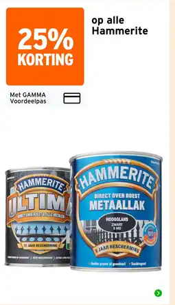 GAMMA op alle Hammerite aanbieding