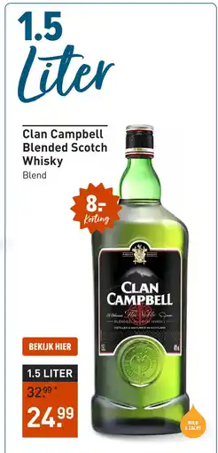Gall & Gall Clan Campbell Blended Scotch Whisky 150CL aanbieding