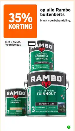 GAMMA op alle Rambo buitenbeits aanbieding