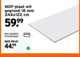 GAMMA MDF-plaat wit gegrond aanbieding