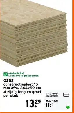 GAMMA OSB3 constructieplaat aanbieding