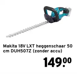 GAMMA Makita 18V LXT heggenschaar 50 cm DUH507Z (zonder accu) aanbieding
