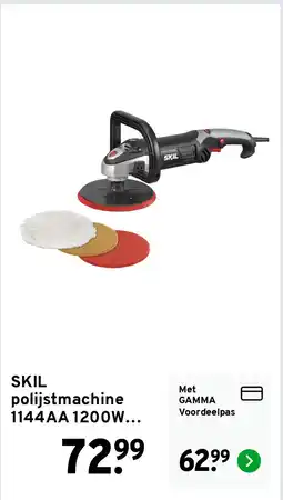 GAMMA SKIL polijstmachine 1144AA 1200W inclusief 3 polijstschijven 180mm aanbieding