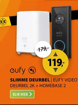 Expert Eufy Video Doorbell 2K + HomeBase 2 Zwart aanbieding