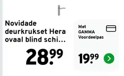 GAMMA Novidade deurkrukset Hera ovaal blind schild RVS aanbieding