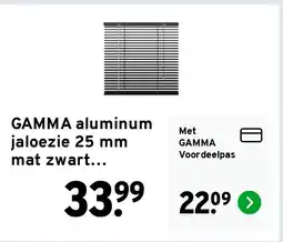 GAMMA GAMMA aluminum jaloezie 25 mm mat zwart (kleurnr. 320) 60x180 cm (bxh) aanbieding