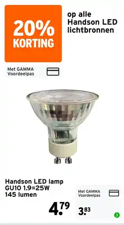 GAMMA Handson LED lamp aanbieding