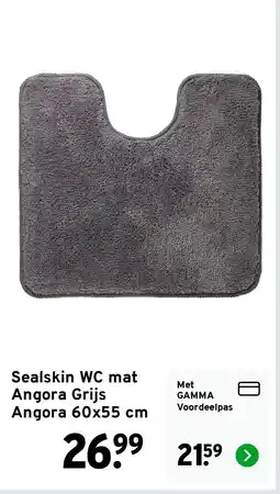 GAMMA Sealskin WC mat Angora Grijs Angora 60x55 cm aanbieding