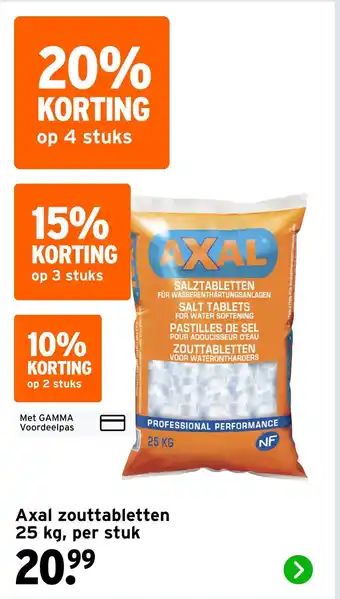 GAMMA Axal zouttabletten aanbieding