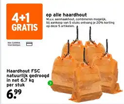GAMMA Haardhout FSC aanbieding