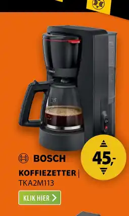 Expert Bosch TKA2M113 Zwart aanbieding