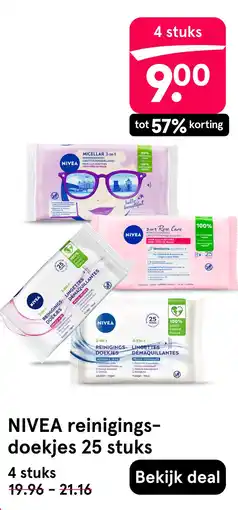 Etos NIVEA reinigings- doekjes 25 stuks aanbieding