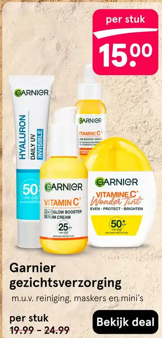 Etos Garnier gezichtsverzorging aanbieding